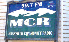 Mansfield Community Radio sign
