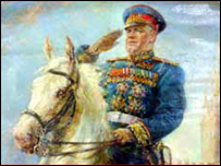 Bức tranh sơn dầu vẽ nguyên soái Giu-cốp trên ngựa trắng đã không được Stalin cho trưng bày suốt nửa thế kỷ