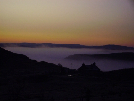 morning fog in lochs, lewis