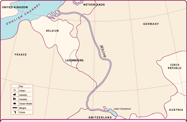 Map of the Rhine