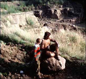Stig and Barney in the quarry