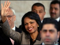 A secretária de Estado americana, Condoleezza Rice