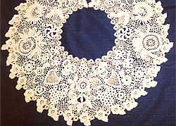 Irish crochet trimming produced by Thelma Goldring