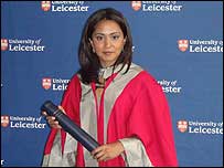 Parminder Nagra with her honorary doctorate