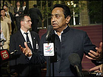 ministro de Comércio da Índia, Kamal Nath , em Genebra