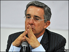 Álvaro Uribe, presidente de Colombia