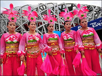 په چين کې د المپيک لوبو د لومړنيو تمرينونو عکسونه