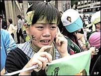 Một ủng hộ viên của Tổng thống Trần Thủy Biển