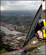 View from the helicopter