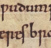 Detail from the Anglo Saxon chronicle