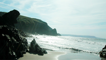 Llangrannog beach