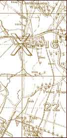 Lochnagar Crater - map of the battleground at the time of the Somme