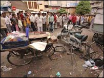 دھماکے کےبعد کی تصویر