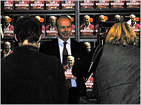 Sir Clive Woodward faces the press
