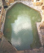 Overhead view of the Roman baths