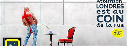 比利时街头宣传欧洲之星的广告