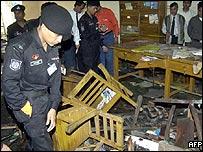 غازی پور میں بم دھماکے کے بعد کا منظر