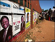 Harare is still covered in election posters