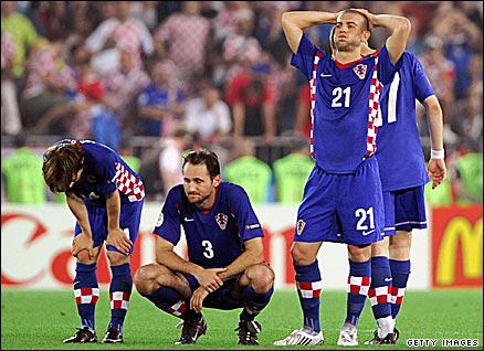 Croatia players are devastated after their quarter-final loss