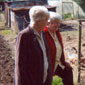 Wilfred's sister visiting in the Spring of 2004. Looking onto new site