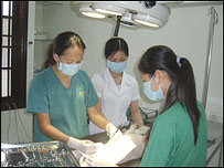 Các bác sĩ trong một bệnh viện