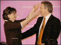 تونی بلر و همسرش شری