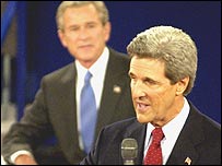 George Bush a John Kerry
