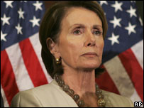 A presidente da Câmara, a democrata Nancy Pelosi (AP)