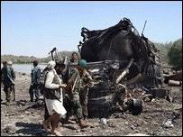 обгоріла цистерна