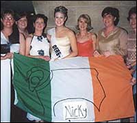 Nicky with the famous flag