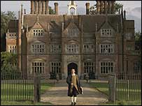 Steve Coogan outside Felbrigg Hall.
