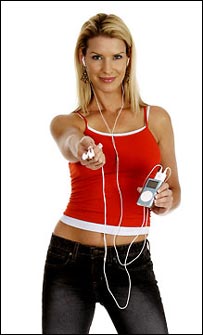 دختری با iPod