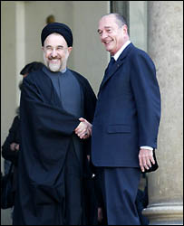 ديدار خاتمی و شيراک در پاريس - عکس از خاتمی