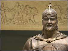 Statue of medieval leader in Khujand