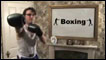 o professor em uma aula de boxe