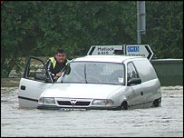 Flood in South Wingfield