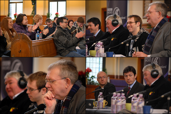 Patrick Harvie, Ken Macintosh, Brian Taylor, Liam Burns and Mike Russell