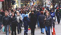 shoppers on Oxford Street