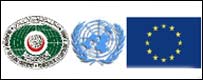 لوگو سازمانهای کنفرانس اسلامی، ملل متحد و اتحاديه اروپا
