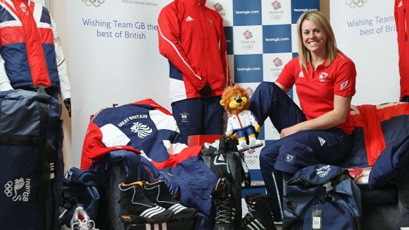 Chemmy Alcott at Team GB kitting-out