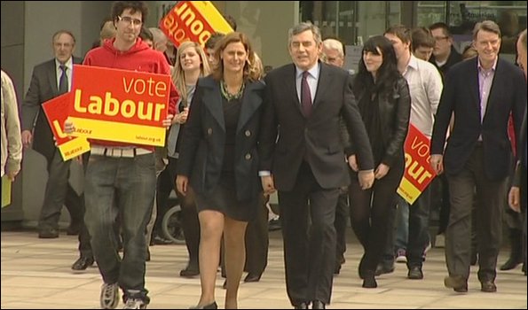 Gordon and Sarah Brown in Sunderland