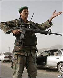 سرباز ارتش افغانستان در قندهار