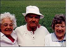 Bess (left), Beth and Albert Gorman the coxswain who rescued them