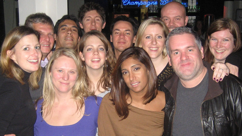 The Chris Moyles Show Team at karaoke