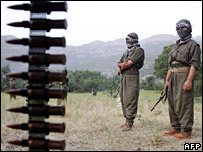 Dân quân PKK ở miền bắc Iraq hồi tháng sáu năm 2007