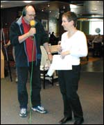 Trevor Dann and fellow bookworm and local author Sue