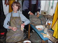 Inside the baithouse exhibit at Filey Museum