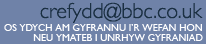 Ebostiwch ni: crefydd@bbc.co.uk
