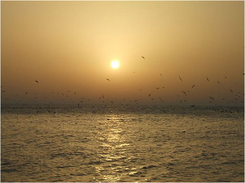 Saharan dust tints the Mediterranean skies, from where it can travel high aloft to British shores (Photo: Ian Fergusson)