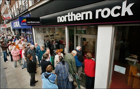 Queues outside Northern Rock
